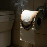 Burn the toilet paper roll in the bathroom, you won’t be able to do without it anymore