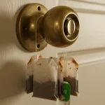 Don’t throw away used tea bags, hang them on the doorknob: you’ll save a lot of money.